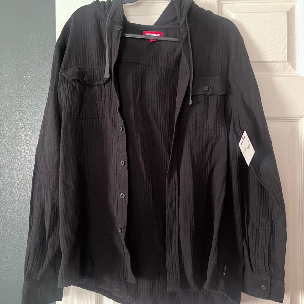 UNIONBAY Black Lightweight Shirt Jacket
